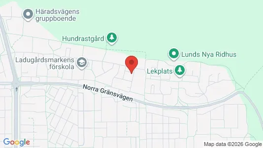 Bostadsrätter till salu i Lund - kort over placeringen