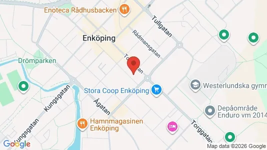 Bostadsrätter till salu i Enköping - kort over placeringen