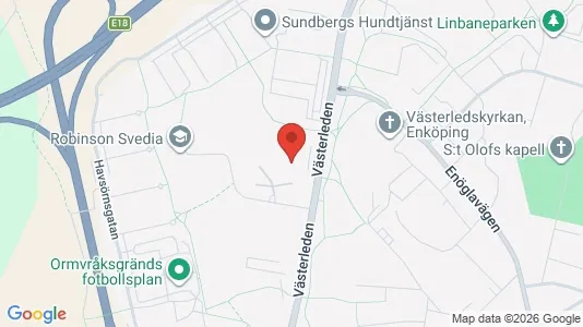 Bostadsrätter till salu i Enköping - kort over placeringen