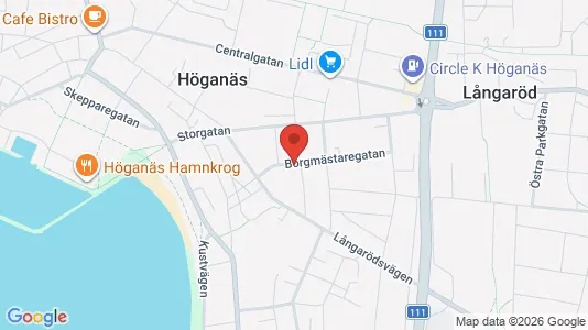 Bostadsrätter till salu i Höganäs - kort over placeringen