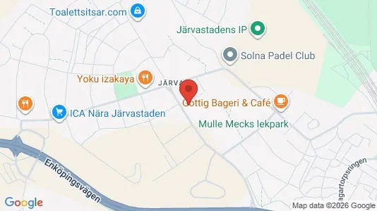 Bostadsrätter till salu i Solna - kort over placeringen