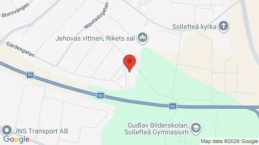 Bostadsrätter till salu i Sollefteå - kort over placeringen