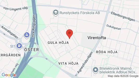 Lägenheter till salu i Husie - kort over placeringen