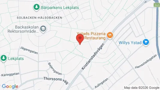 Bostadsrätter till salu i Ystad - kort over placeringen