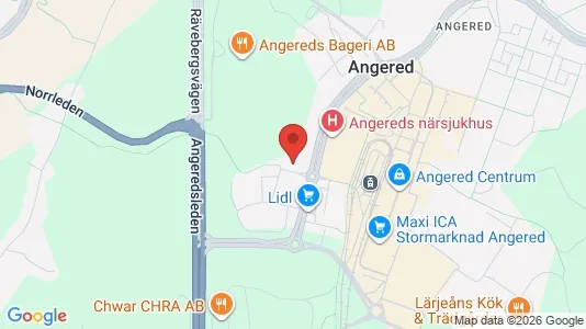 Lägenheter till salu i Angered - kort over placeringen
