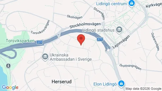 Lägenheter till salu i Lidingö - kort over placeringen