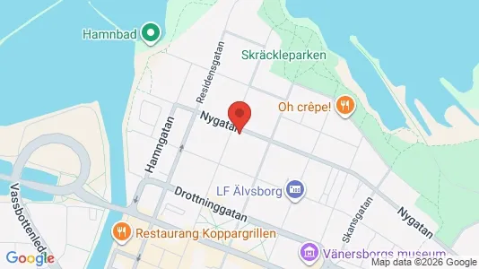 Lägenheter till salu i Vänersborg - kort over placeringen