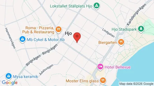 Bostadsrätter till salu i Hjo - kort over placeringen
