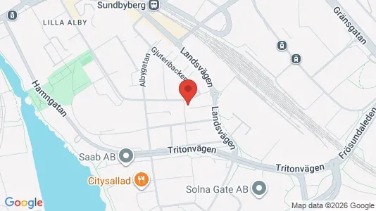 Bostadsrätter till salu i Sundbyberg - kort over placeringen