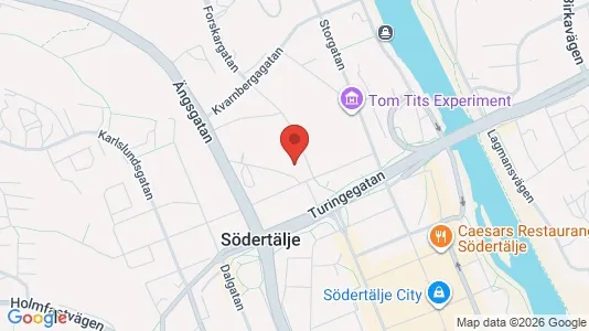 Bostadsrätter till salu i Södertälje - kort over placeringen