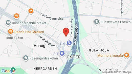 Lägenheter till salu i Rosengård - kort over placeringen