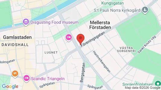Lägenheter till salu i Malmö Centrum - kort over placeringen