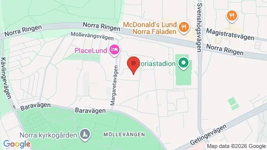 Bostadsrätter till salu i Lund - kort over placeringen