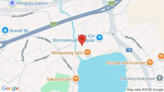 Bostadsrätter till salu i Alingsås - kort over placeringen