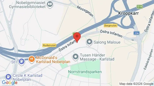 Bostadsrätter till salu i Karlstad - kort over placeringen