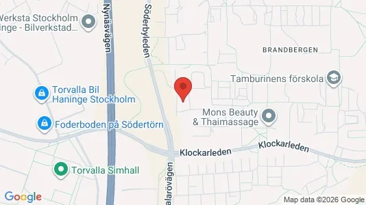 Bostadsrätter till salu i Haninge - kort over placeringen