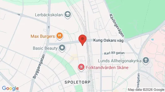 Bostadsrätter till salu i Lund - kort over placeringen