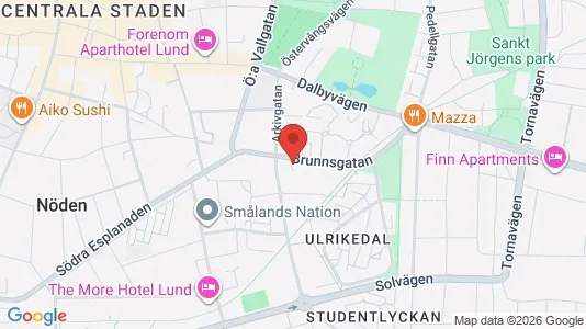 Bostadsrätter till salu i Lund - kort over placeringen