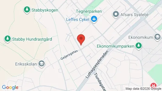 Bostadsrätter till salu i Uppsala - kort over placeringen