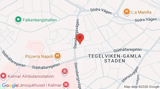 Lägenheter att hyra i Kalmar - kort over placeringen