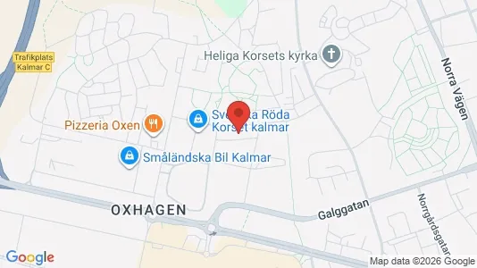 Lägenheter att hyra i Kalmar - kort over placeringen