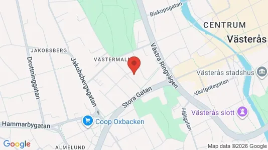 Lägenheter till salu i Västerås - kort over placeringen