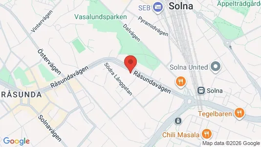 Lägenheter till salu i Solna - kort over placeringen