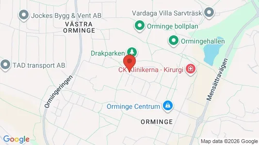 Lägenheter till salu i Nacka - kort over placeringen