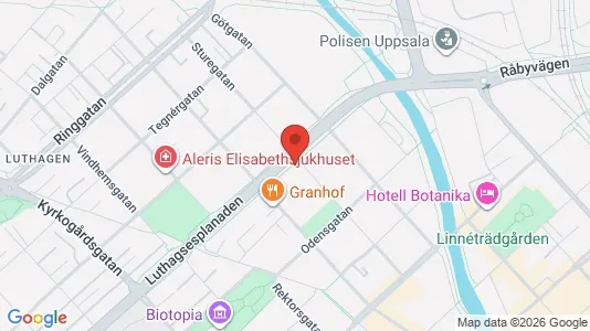 Lägenheter till salu i Uppsala - kort over placeringen