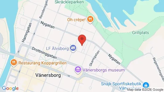 Bostadsrätter till salu i Vänersborg - kort over placeringen