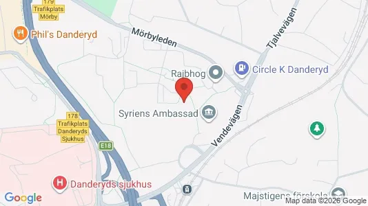 Bostadsrätter till salu i Danderyd - kort over placeringen