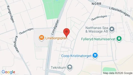 Bostadsrätter till salu i Växjö - kort over placeringen