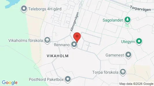 Bostadsrätter till salu i Växjö - kort over placeringen