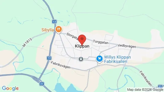 Lägenheter till salu i Klippan - kort over placeringen
