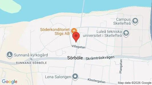 Lägenheter till salu i Skellefteå - kort over placeringen