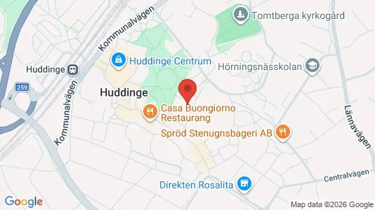 Lägenheter till salu i Huddinge - kort over placeringen