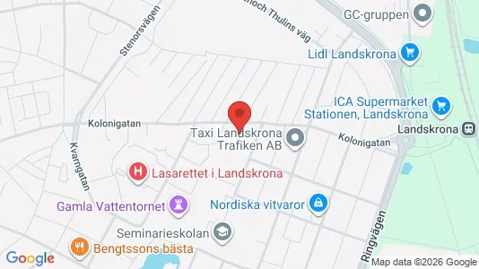 Lägenheter till salu i Landskrona - kort over placeringen
