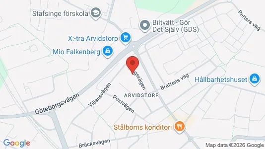 Lägenheter till salu i Falkenberg - kort over placeringen