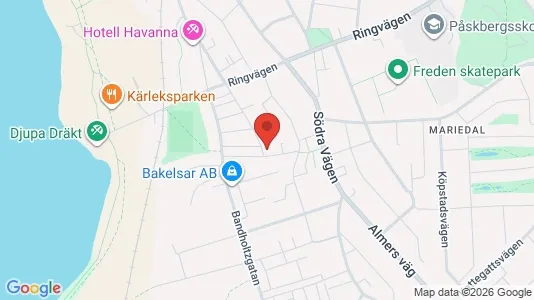 Lägenheter till salu i Varberg - kort over placeringen