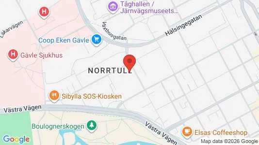 Lägenheter till salu i Gävle - kort over placeringen