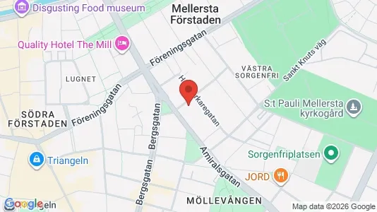 Lägenheter till salu i Malmö Centrum - kort over placeringen