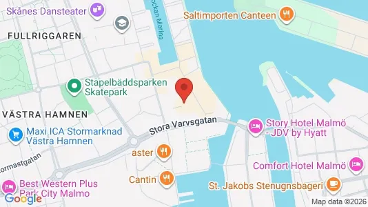 Lägenheter till salu i Malmö Centrum - kort over placeringen