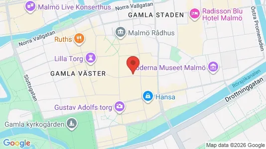 Lägenheter till salu i Malmö Centrum - kort over placeringen