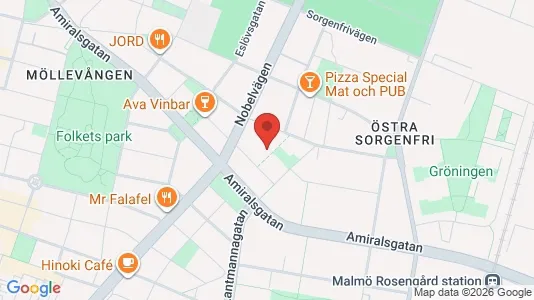 Lägenheter till salu i Malmö Centrum - kort over placeringen