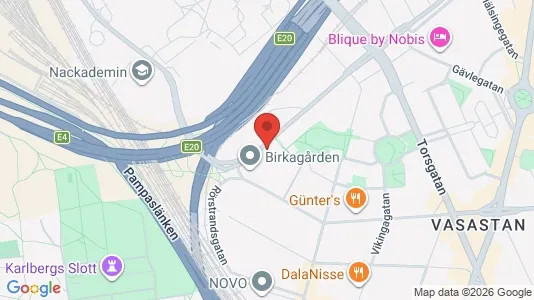 Lägenheter till salu i Vasastan - kort over placeringen