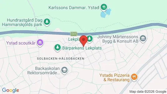 Lägenheter till salu i Ystad - kort over placeringen