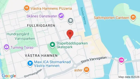Lägenheter till salu i Malmö Centrum - kort over placeringen