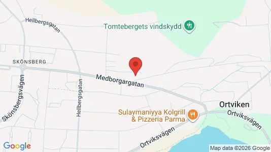 Lägenheter till salu i Sundsvall - kort over placeringen