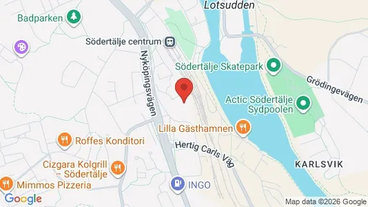 Lägenheter till salu i Södertälje - kort over placeringen