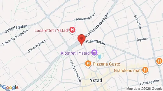 Lägenheter till salu i Ystad - kort over placeringen